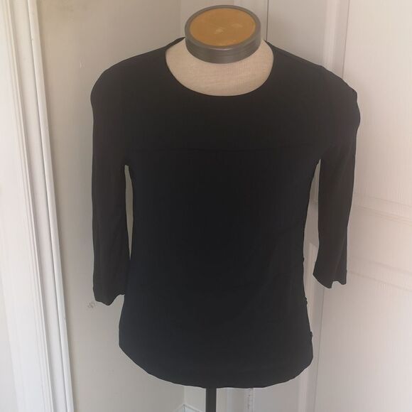 Olsen Ladies Crew Neck 3/4 Sleeves Casual Top Navy Blue 5/6 - Picture 7 of 16